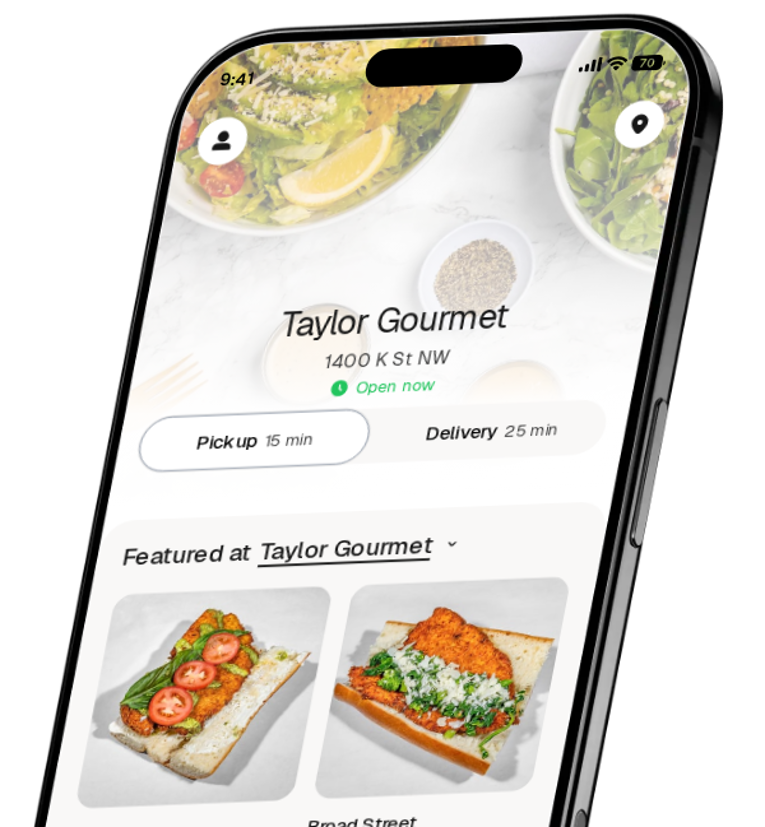 Taylor Gourmet app preview